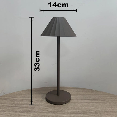 Alloy desk lamp in multiple colours with touch dimming controls and Type-C charging port