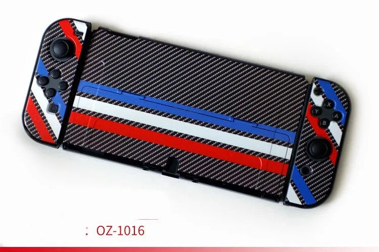 Hard protective case for Nintendo Switch OLED console in a cartoon crystal shell design.