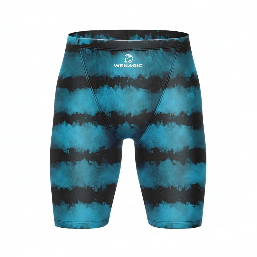 Adult briefs-style swimming trunks in Lycra and polyester, shown in a solid colour.