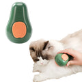Green and white cat steam brush with water spray function and soft silicone teeth for pet grooming