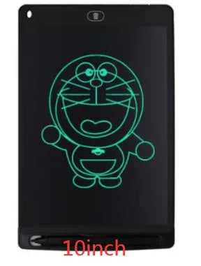 Electronic drawing board with 8.5-inch LCD screen in black, showing a drawn flower with a yellow stylus beside it
