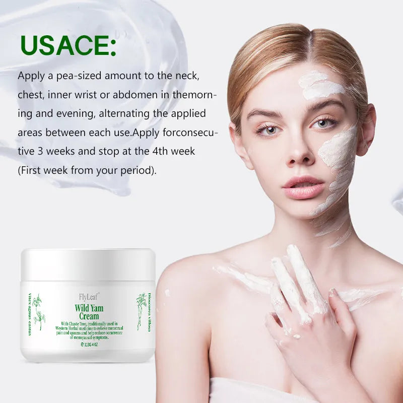 Wholesale wild yam moisturising cream 113g for face and body in a white jar