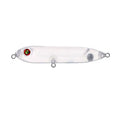 Transparent 9.5cm long ABS plastic blank fishing lure body with detailed shape and eye holes.