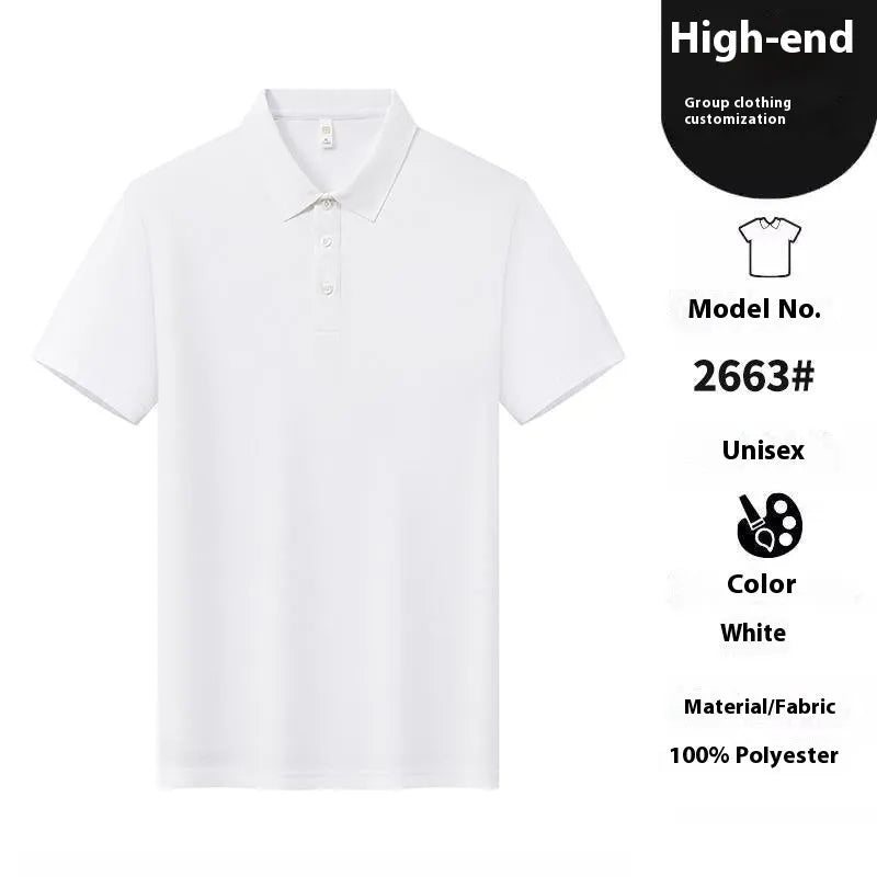 Men's solid colour seamless lapel t-shirt in black, slim fit, short sleeves, front view