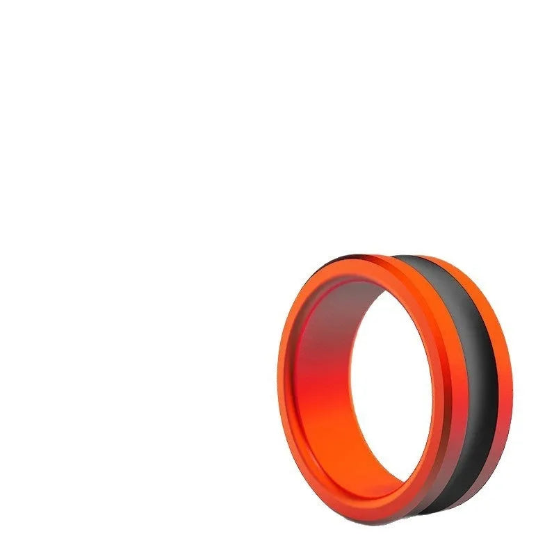 Orange alloy fishing pull loop hand guard accessory for rod grip security