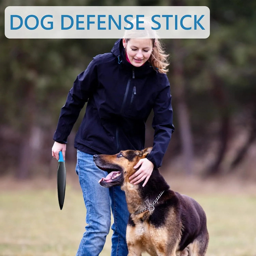 Blue handled nylon dog training bite stick measuring 35 cm for small medium dogs