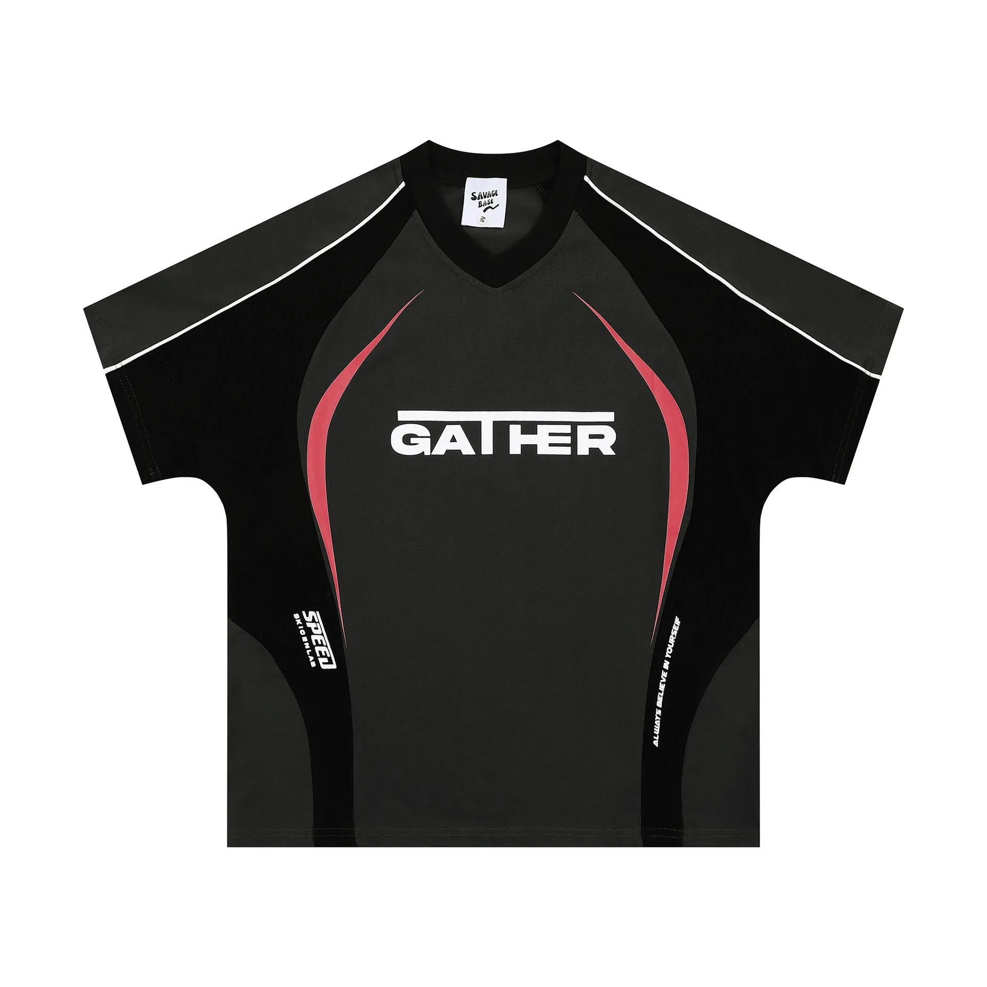 Men's loose fit t-shirt with colour matching letters print in black and apricot colours