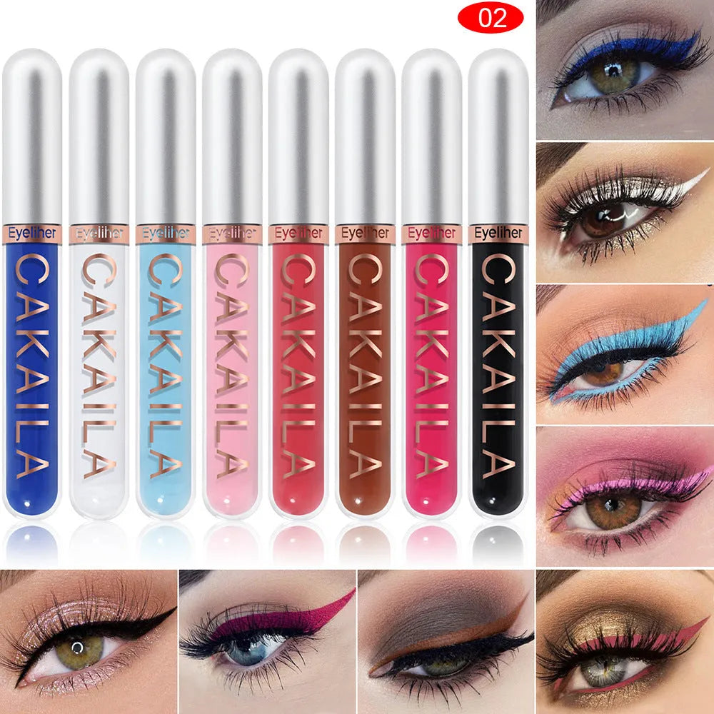 CAKAILA Kakaila 8-color liquid eyeliner set with style options 01, 02, 03 in colour classifications