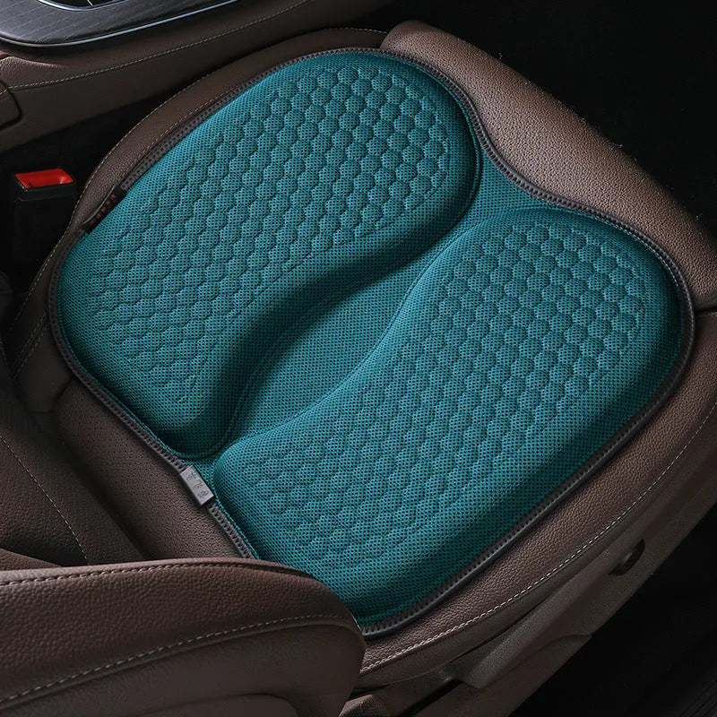 Honeycomb gel car seat cushion in breathable honeycomb pattern, 40x35x2cm, black colour
