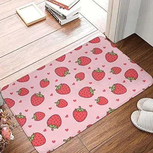 Personalised flannel floor mat showing coastal starfish and brown cow print options in square shape.