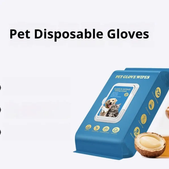 Pack of pet disposable gloves for cat bath and cleaning tasks