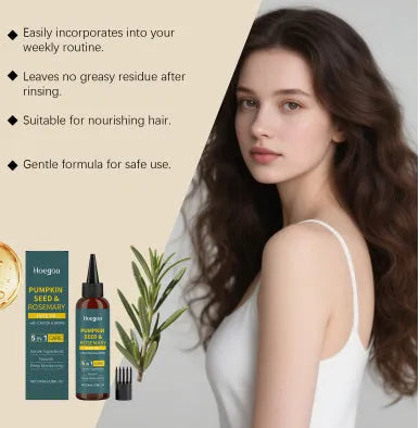Rosemary hair essential oil 100ml bottle with pointed applicator and hair comb kit