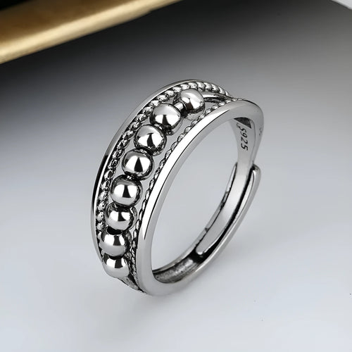 Adjustable copper couple ring with vintage geometric shape and electroplated finish