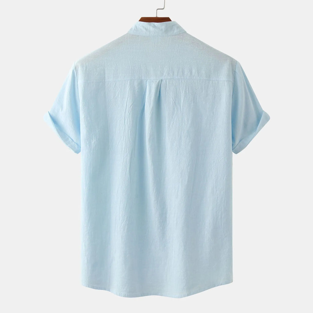 Men's casual short sleeve pullover shirt with floral print, available in multiple colours, sizes S to 2XL