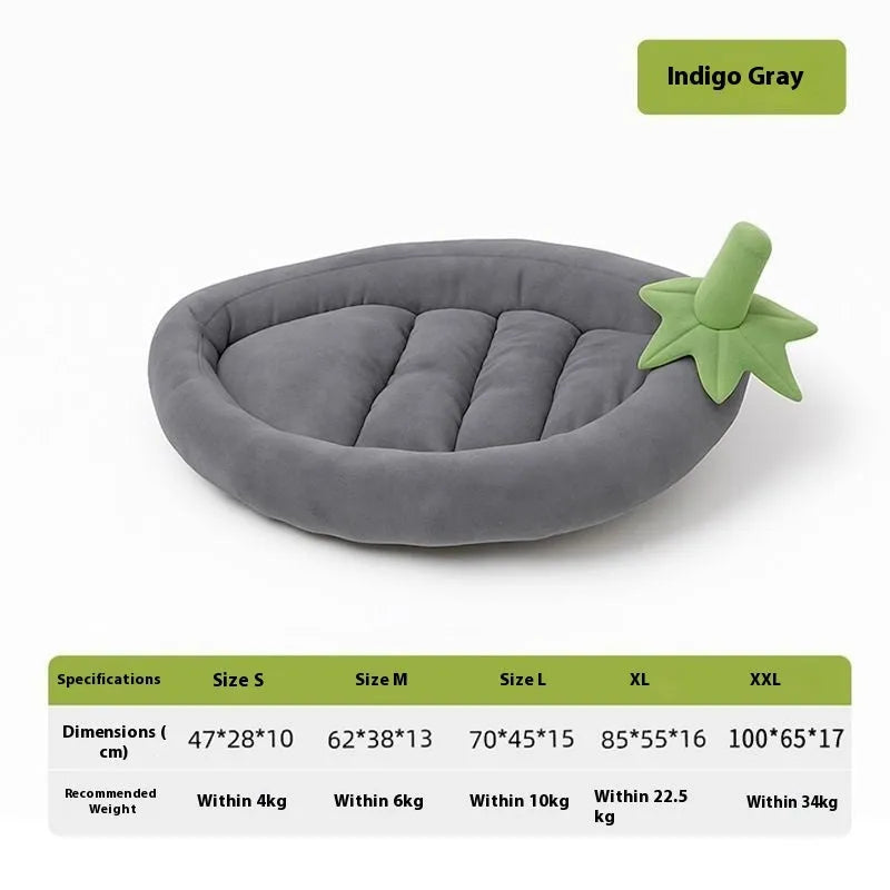 Removable washable cloth dog mat in brown, grey, orange, or purple colours on a white background