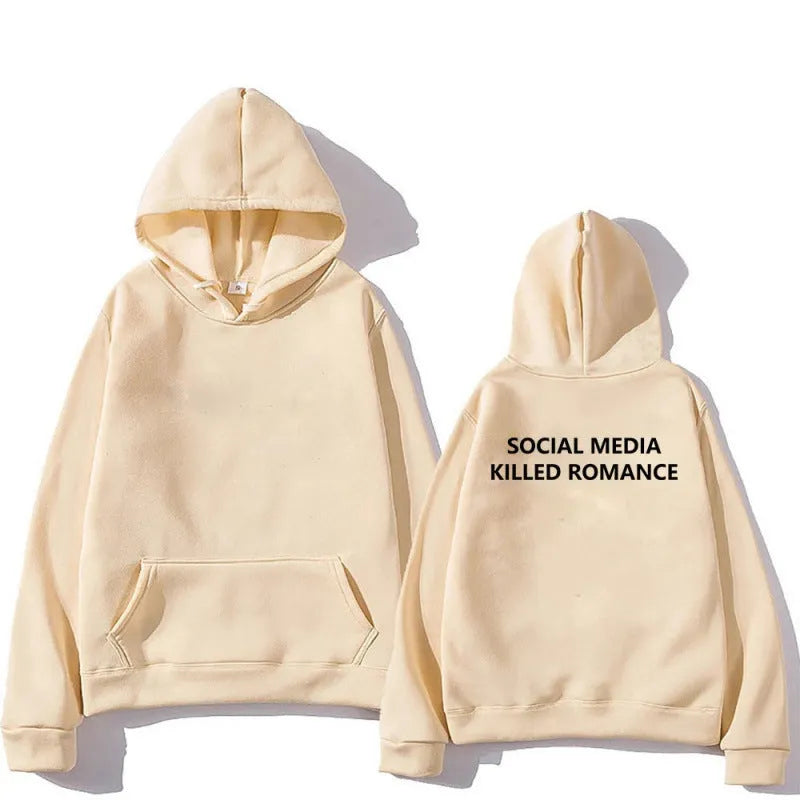 Men's slim fit hoodie with letter pattern print, hooded long sleeve casual pullover