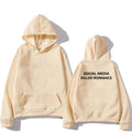 Men's slim fit hoodie with letter pattern print, hooded long sleeve casual pullover