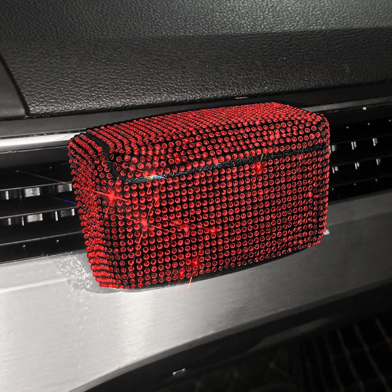 Car ashtray with covered outlet in plastic, showing colour diamond options at 10cm by 7cm by 5cm size.