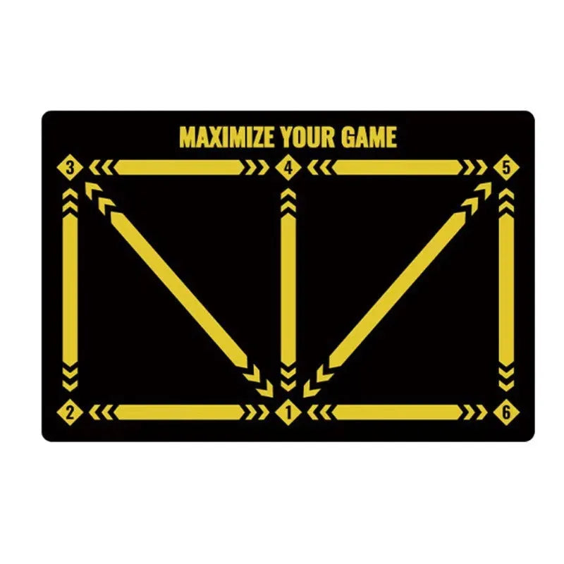 Cushion coloured rubber football training mat for indoor skill practice