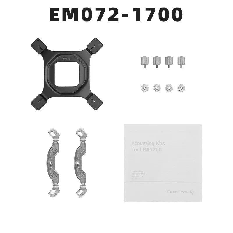Element Water Cooling LGA 1700 radiator mounting fastener kit with cleaning alcohol bag.