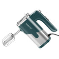 Cross-Border 6621 800W handheld mixer in black with stainless steel whisk on white background