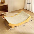 Sisal cat scratch board with replaceable blanket cover in pastoral style