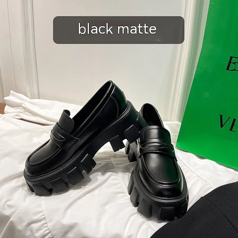 British wide fit loafers in patent leather and matte finishes with rubber sole