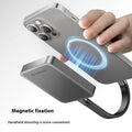 Grey magnetic mobile solid state drive with ultra-thin design and C to C cable