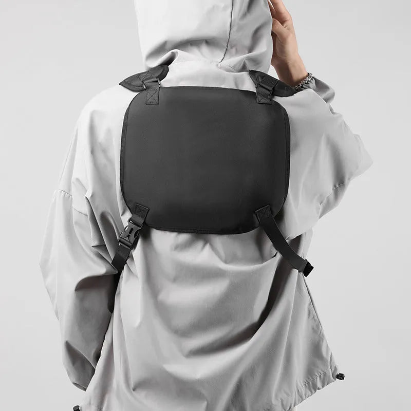 Men's waterproof nylon backpack in mesh style with zipper change bag and phone pocket for outdoor sports