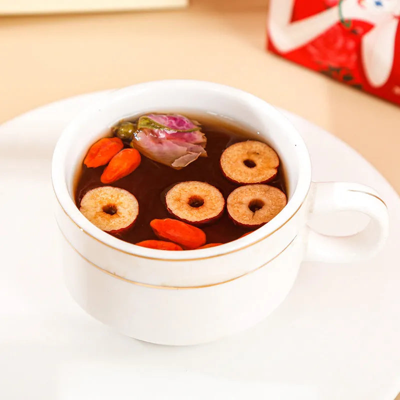 Box of Yuantang brown sugar ginger and red date tea bags, net weight 150g.