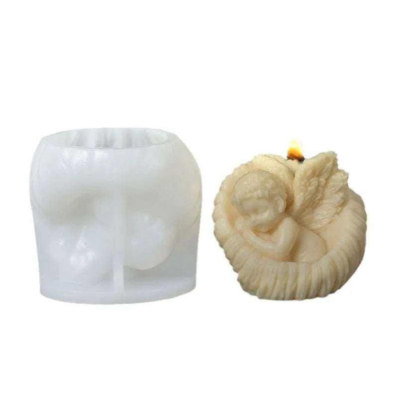 Silicone candle soap mold in irregular shape with modern simplicity style, OPP packed