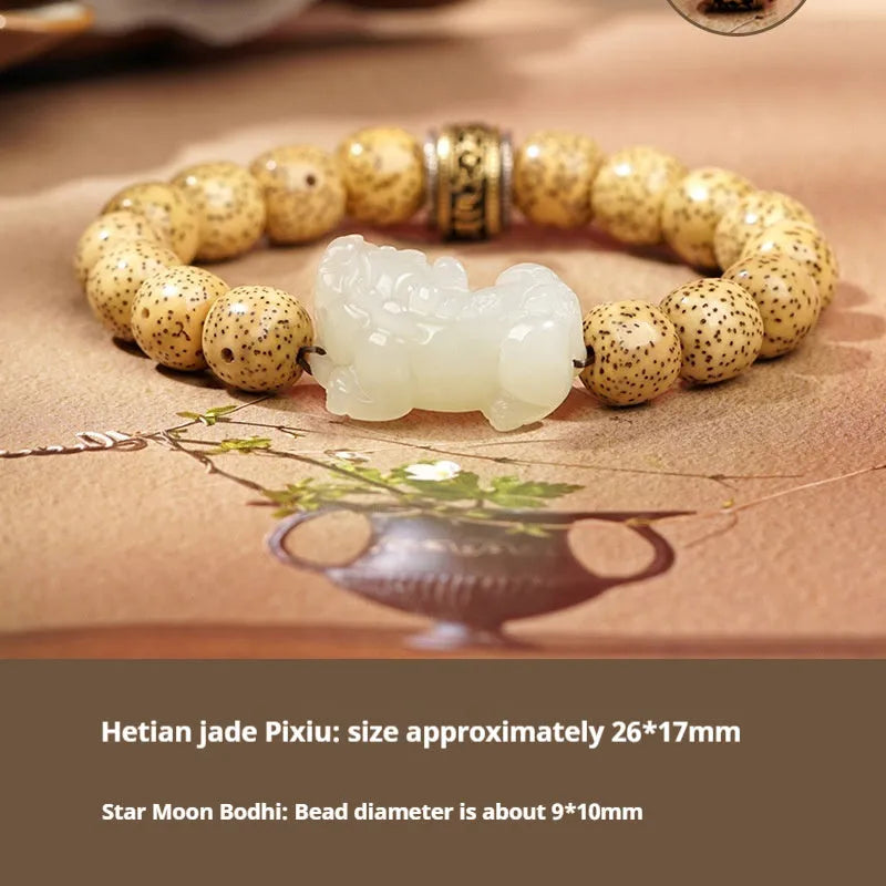 Hetian jade bracelet with black and red braided ropes traditional Chinese jewellery
