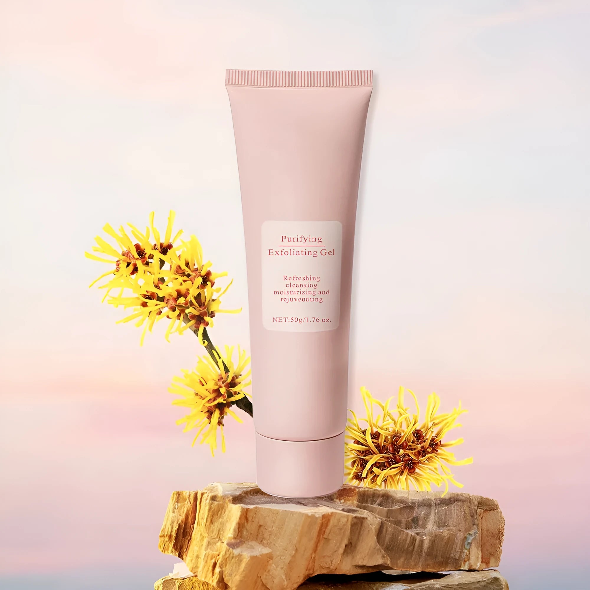 132g moisturising facial exfoliating gel scrub in container