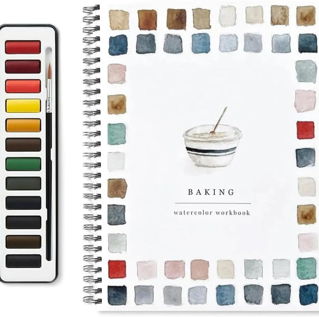 Portable watercolour exercise book with birds theme, 23x16.5cm paper pad for beginners