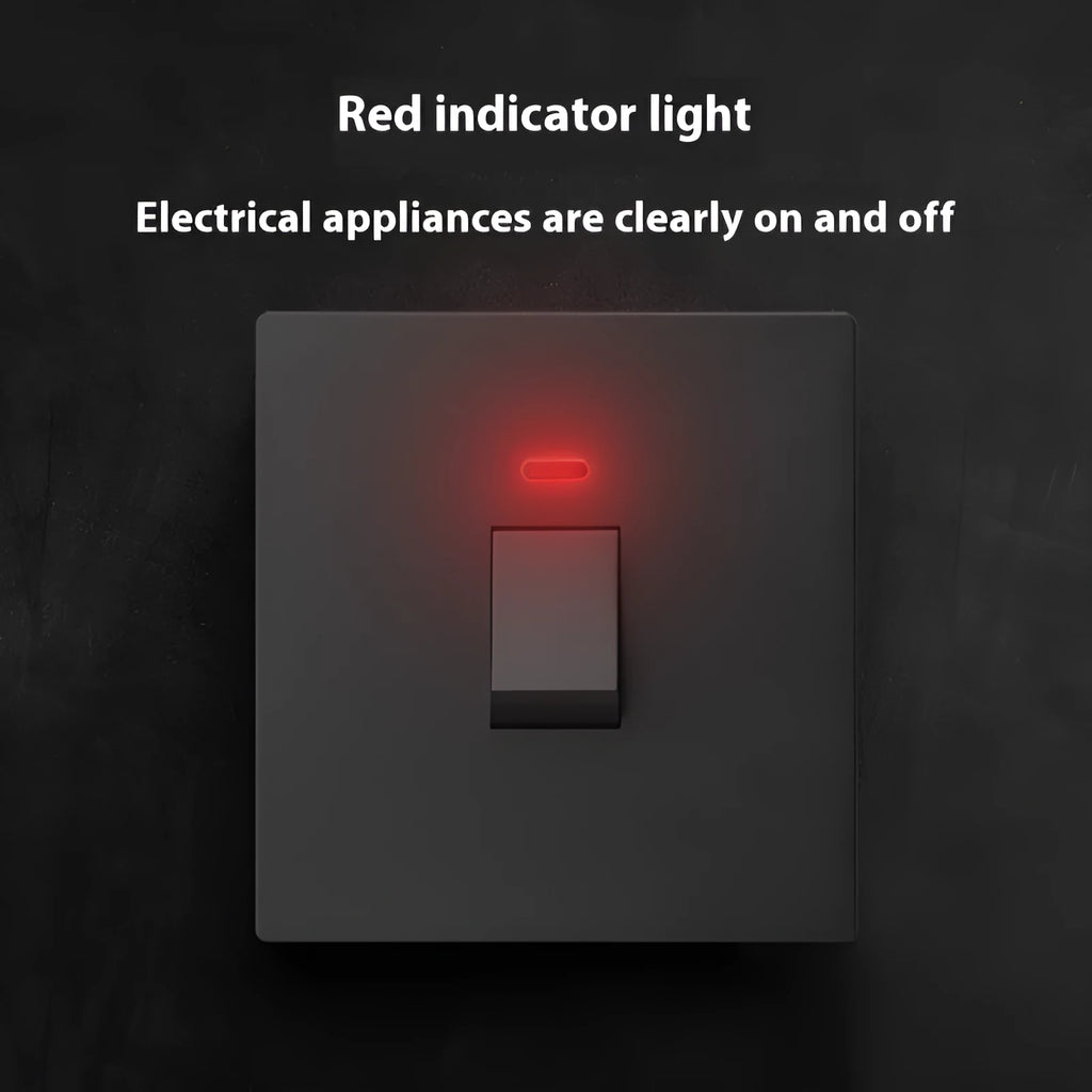 Industrial water heater air conditioner switch with indicator light panel in gold, grey, or white