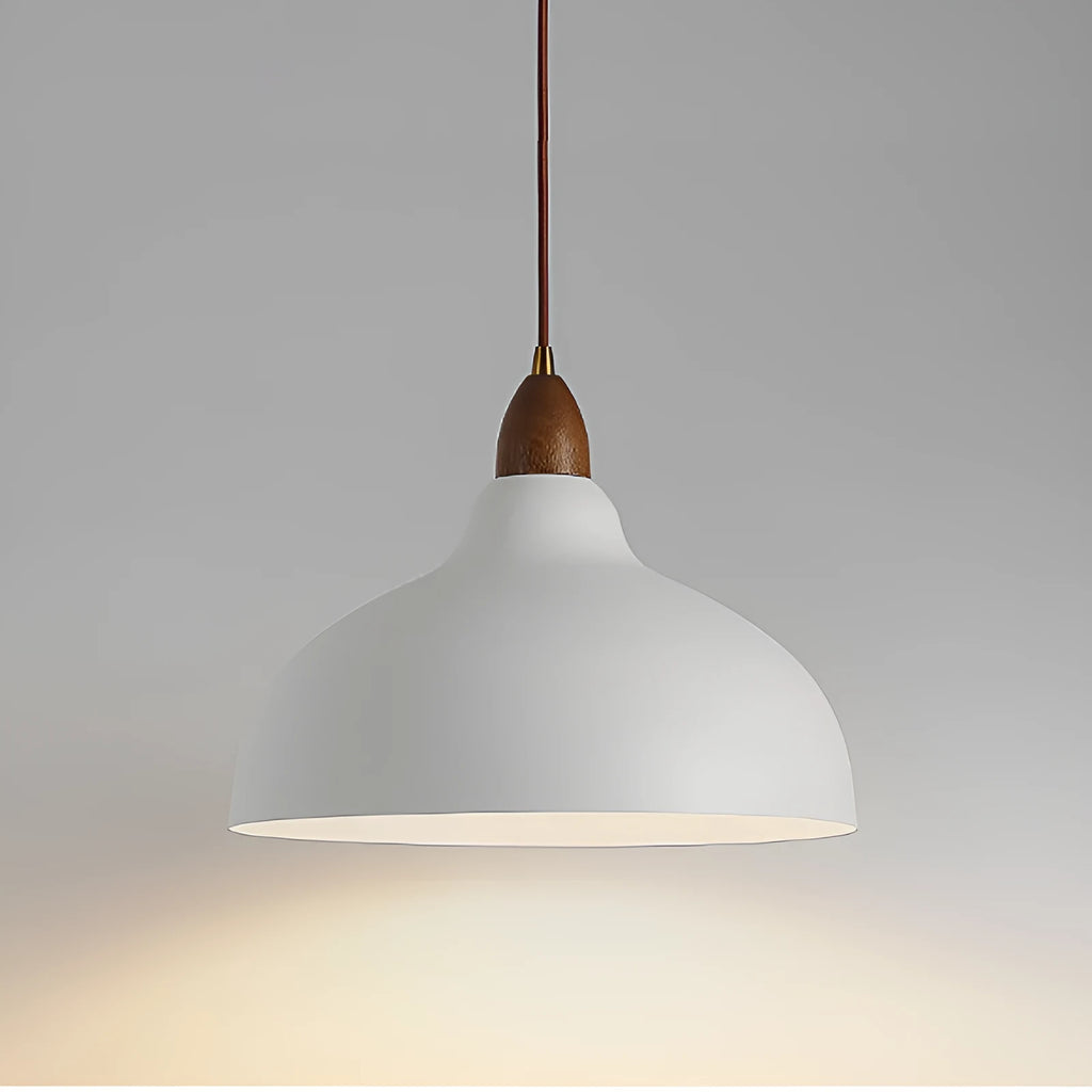 Simple modern Japanese style LED chandelier 35cm black iron ceiling light for bedroom dining room
