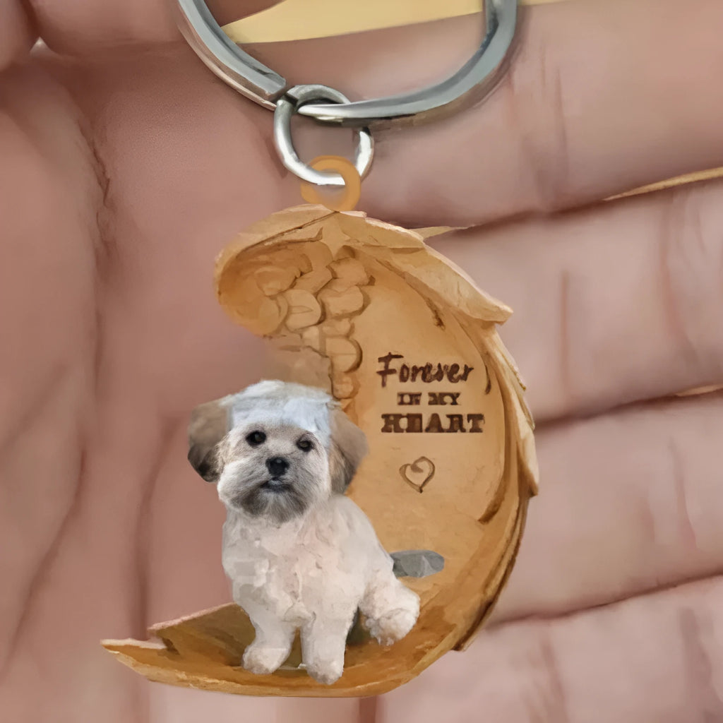 Square dog-themed acrylic car hanging ornament measuring 9cm