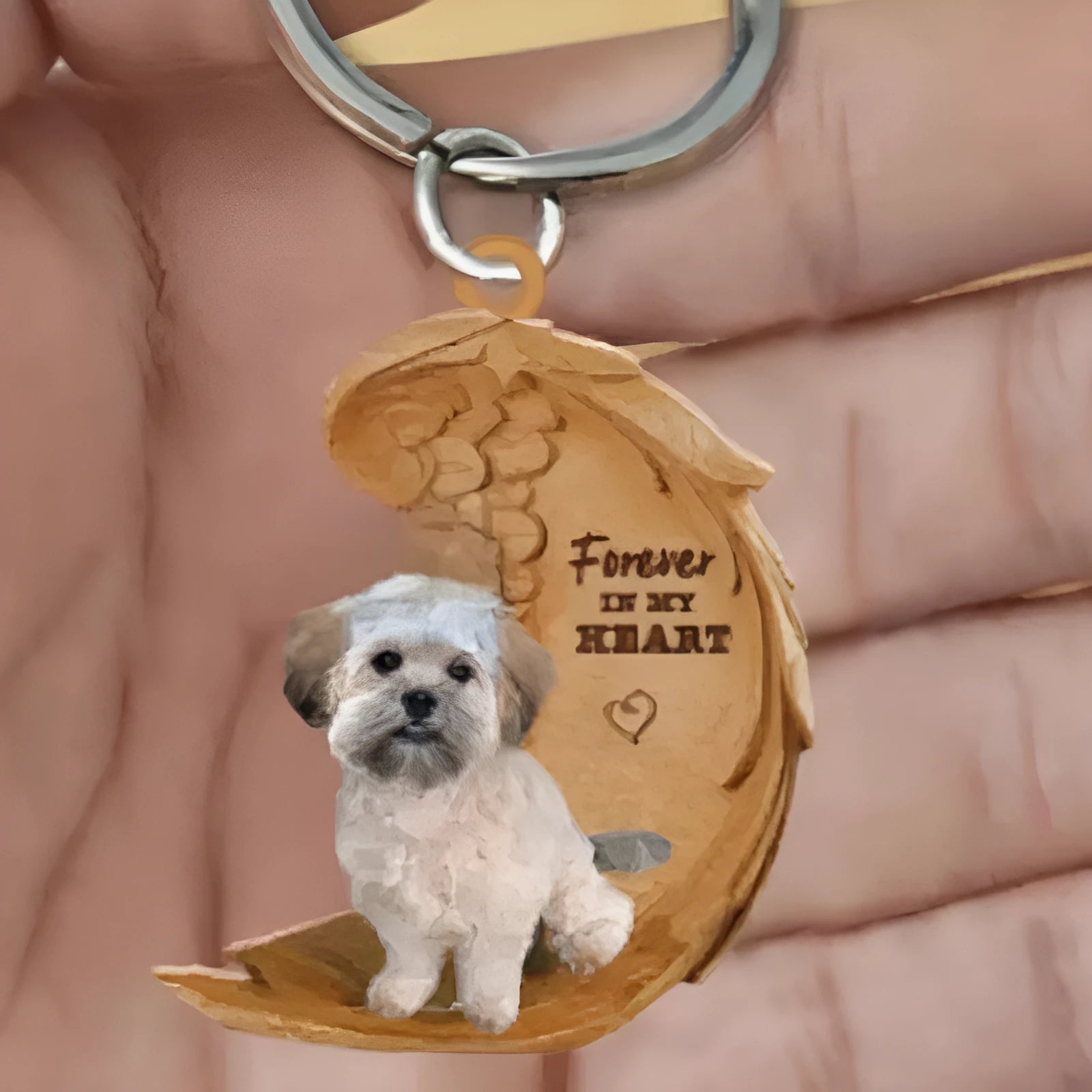 Square dog-themed acrylic car hanging ornament measuring 9cm