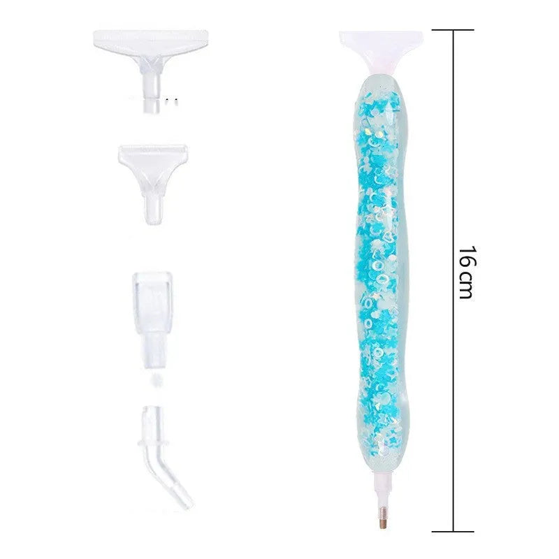 Luminous resin dot drill pen for diamond painting with glow-in-the-dark tip and modern simple style