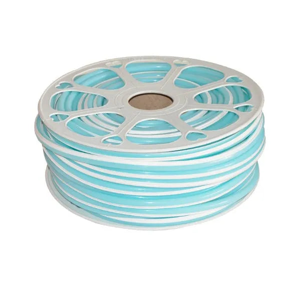 Flexible silicone LED neon light bar in multiple colours showing 8mm width and bending capability