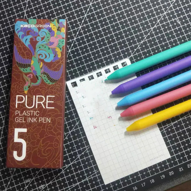 Candy colour gel pen with 0.5mm fine tip and plastic shell body in assorted colours
