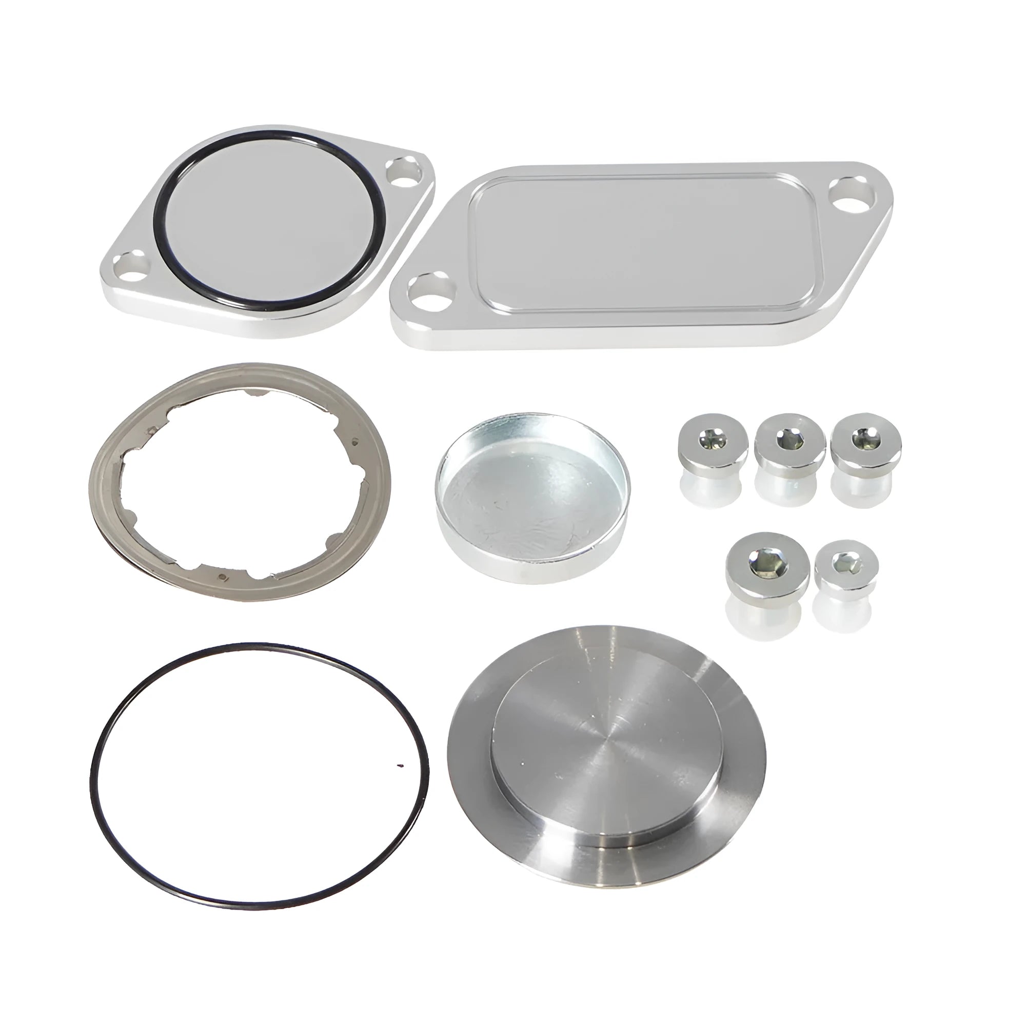 Silver aluminium alloy automotive valve cover for cooler exhaust gas recirculation systems