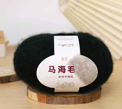 Mohair wool ball for DIY scarf knitting in multiple colour options