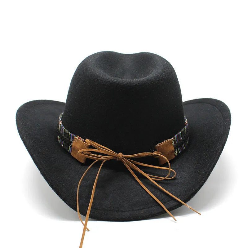 Western cowboy hat with bell crown in polyester fabric, shown in multiple colour options