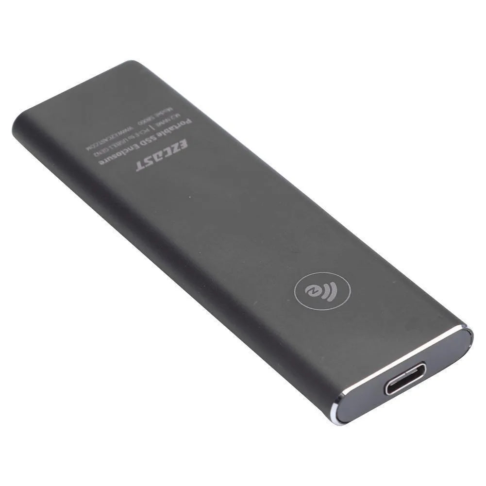 M.2 NVMe SSD enclosure with USB 3.1 Gen2 connection, aluminium body, supports 2280 form factor, 103mm length