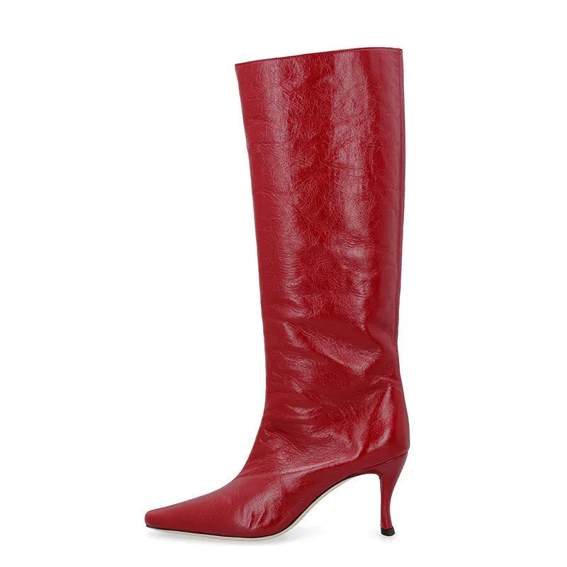 Women's square toe ankle cowboy boots in microfiber, shown in multiple colours including black, grey, and snake pattern.