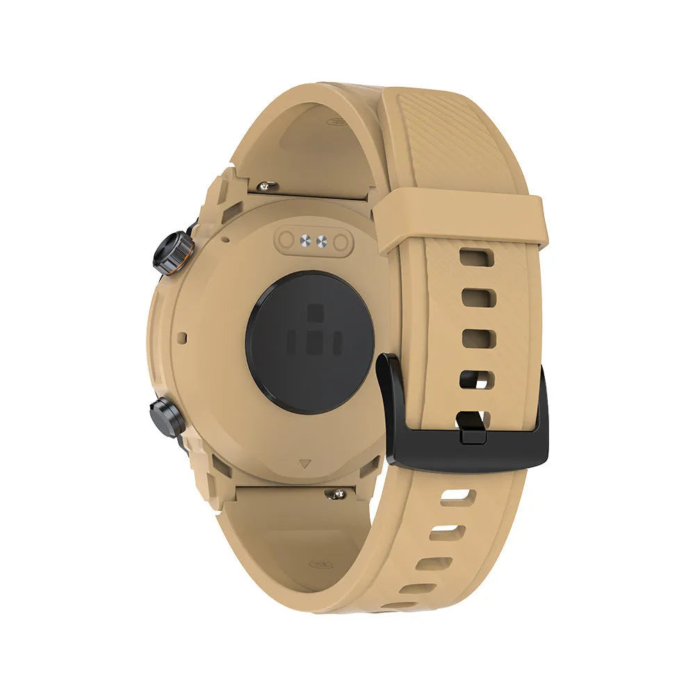 MG02 smart watch in black, khaki or silver orange with adjustable strap and TFT touch screen display