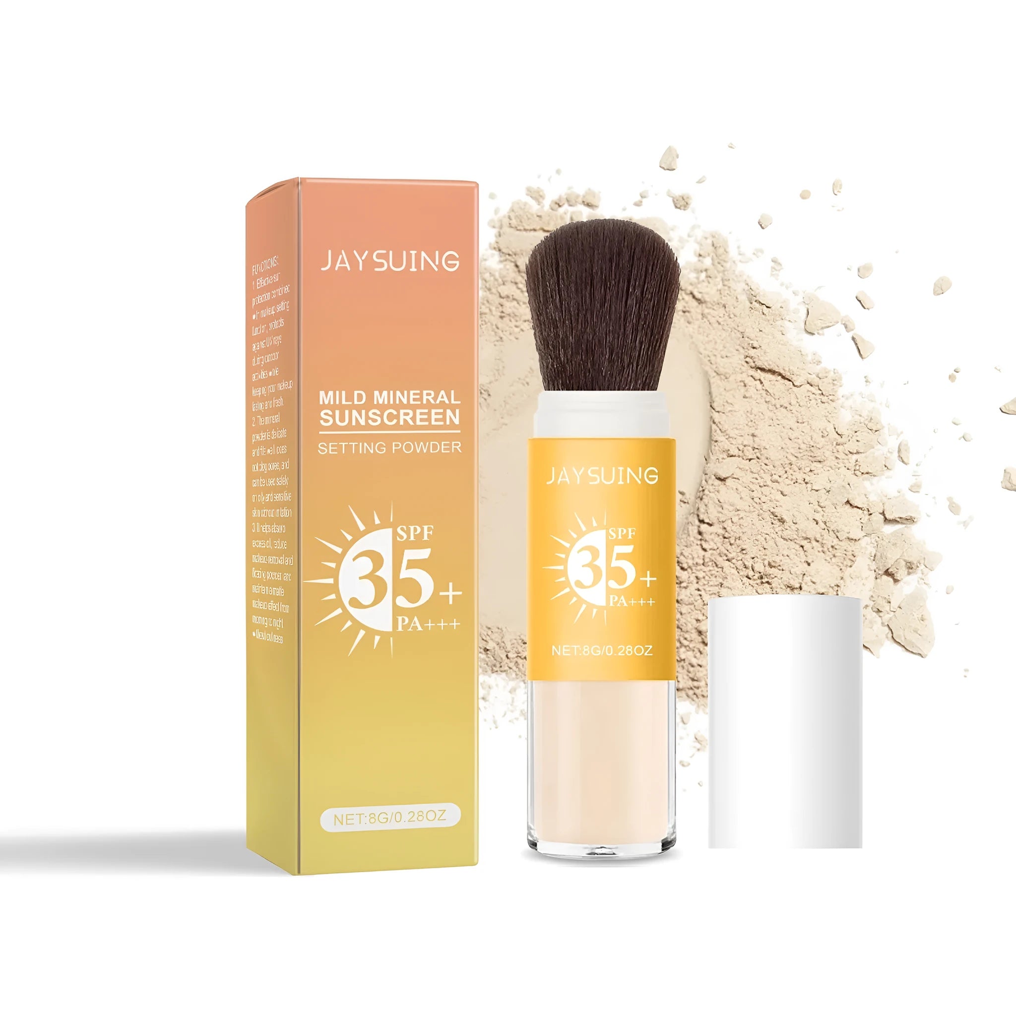 8g compact of sunscreen setting powder with SPF protection for makeup finishing and shine control