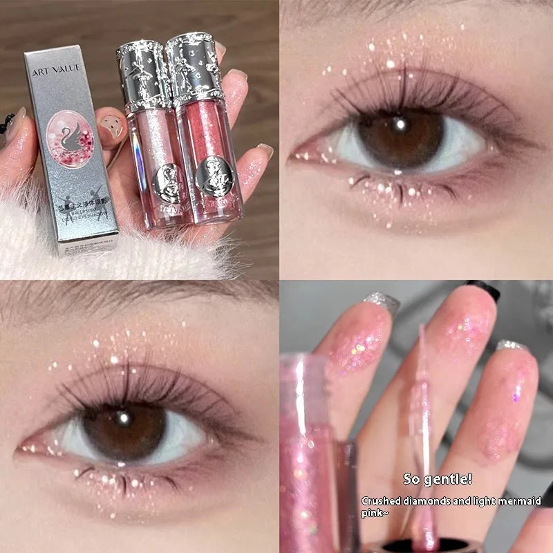 Ballet Liquid Eye Shadow in five metallic shimmer shades: Sakura Field, Doll Log, Butterfly Paradise, Nutcracker, and Pillow Fairy Tale.