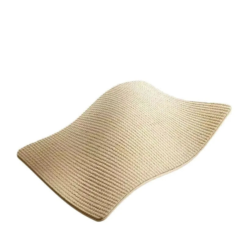 Sisal cat scratch board with replaceable blanket cover in pastoral style